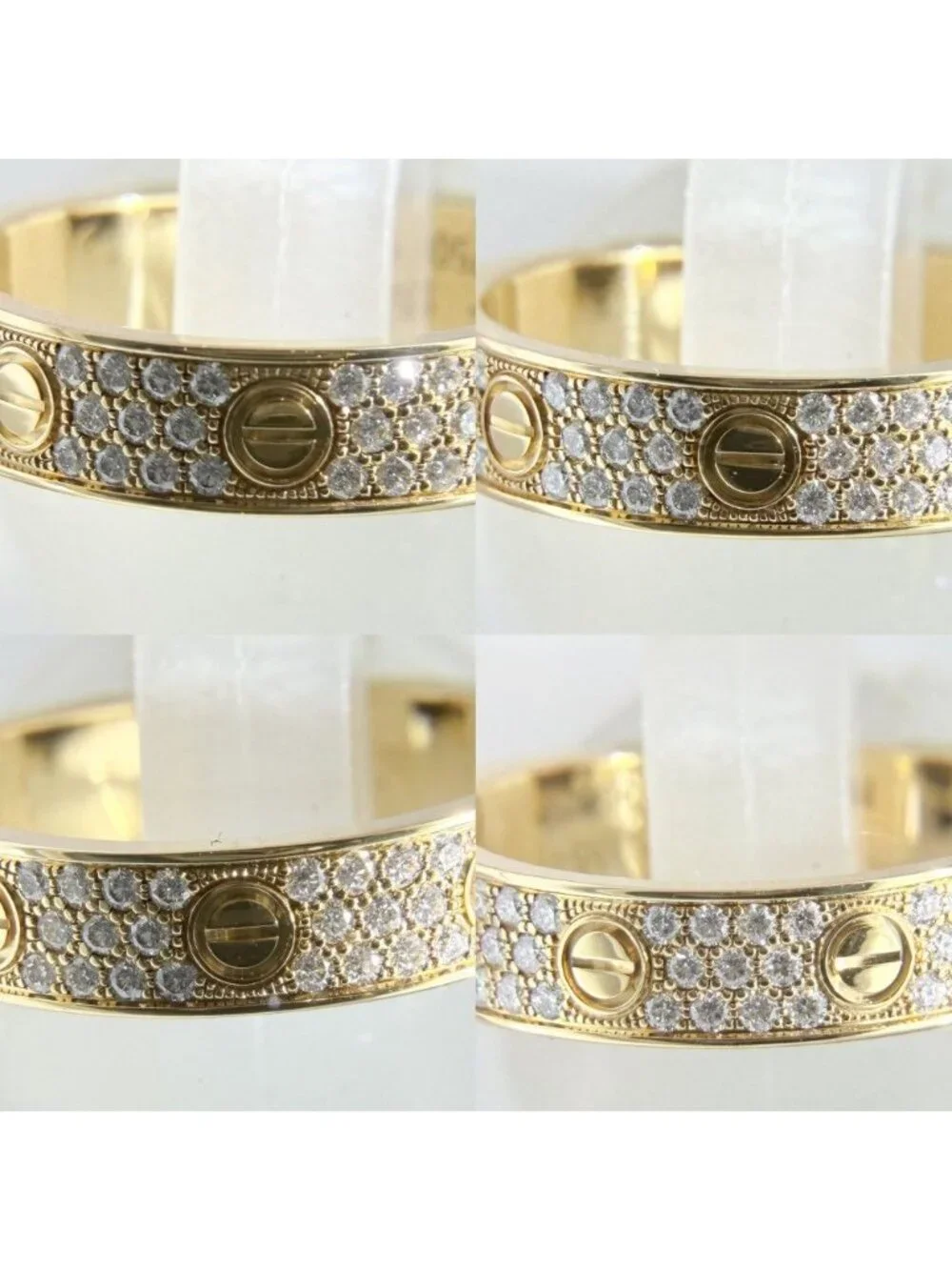 Cartier Ring Love Small Pave 18k YG Gold 88 Diamonds